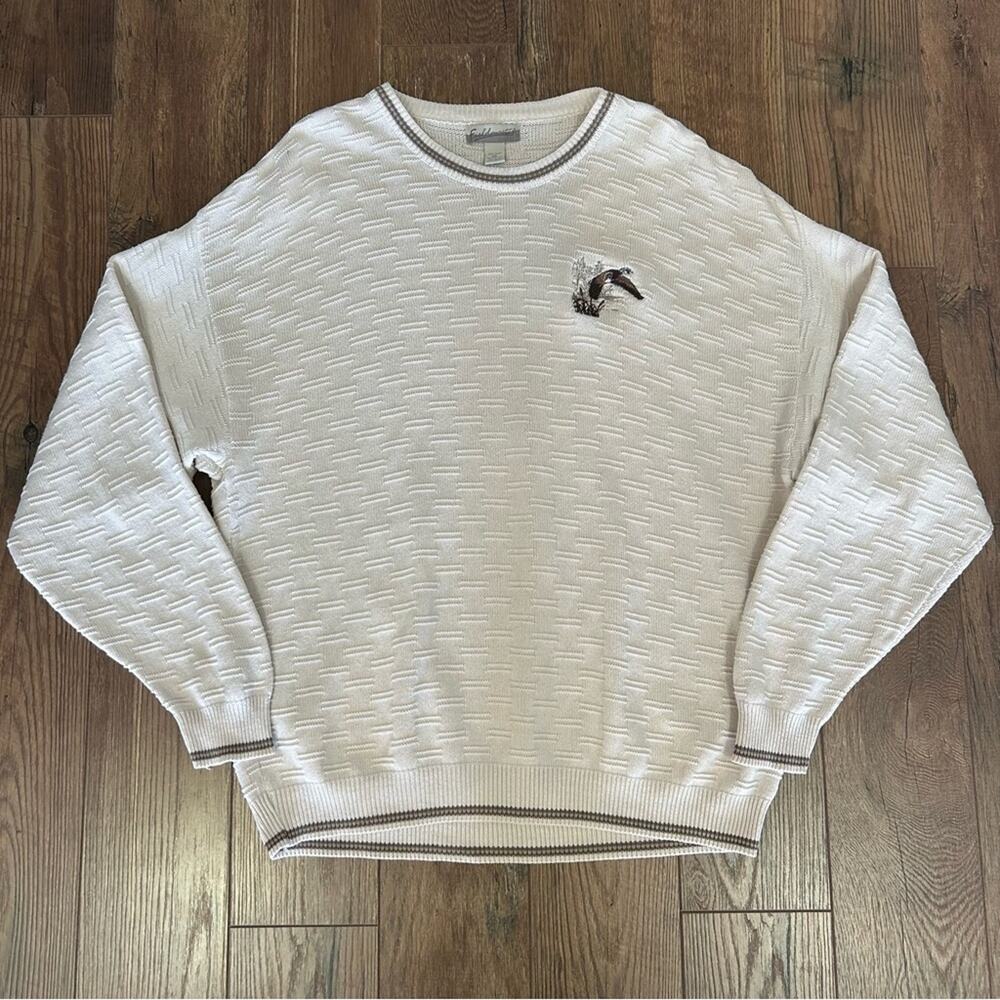 Vintage Fieldmaster 100% Cotton Duck Sweater Cream 2XL